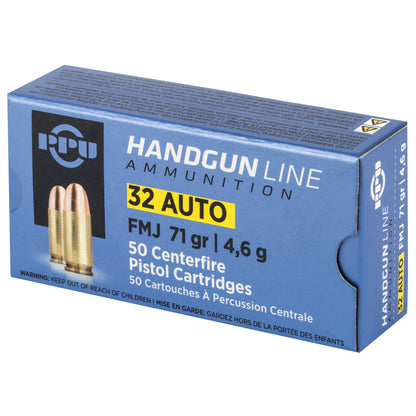 Prvi Partizan PPU 32 ACP Full Metal Jacket Ammunition - 71 Grain, Box of 50