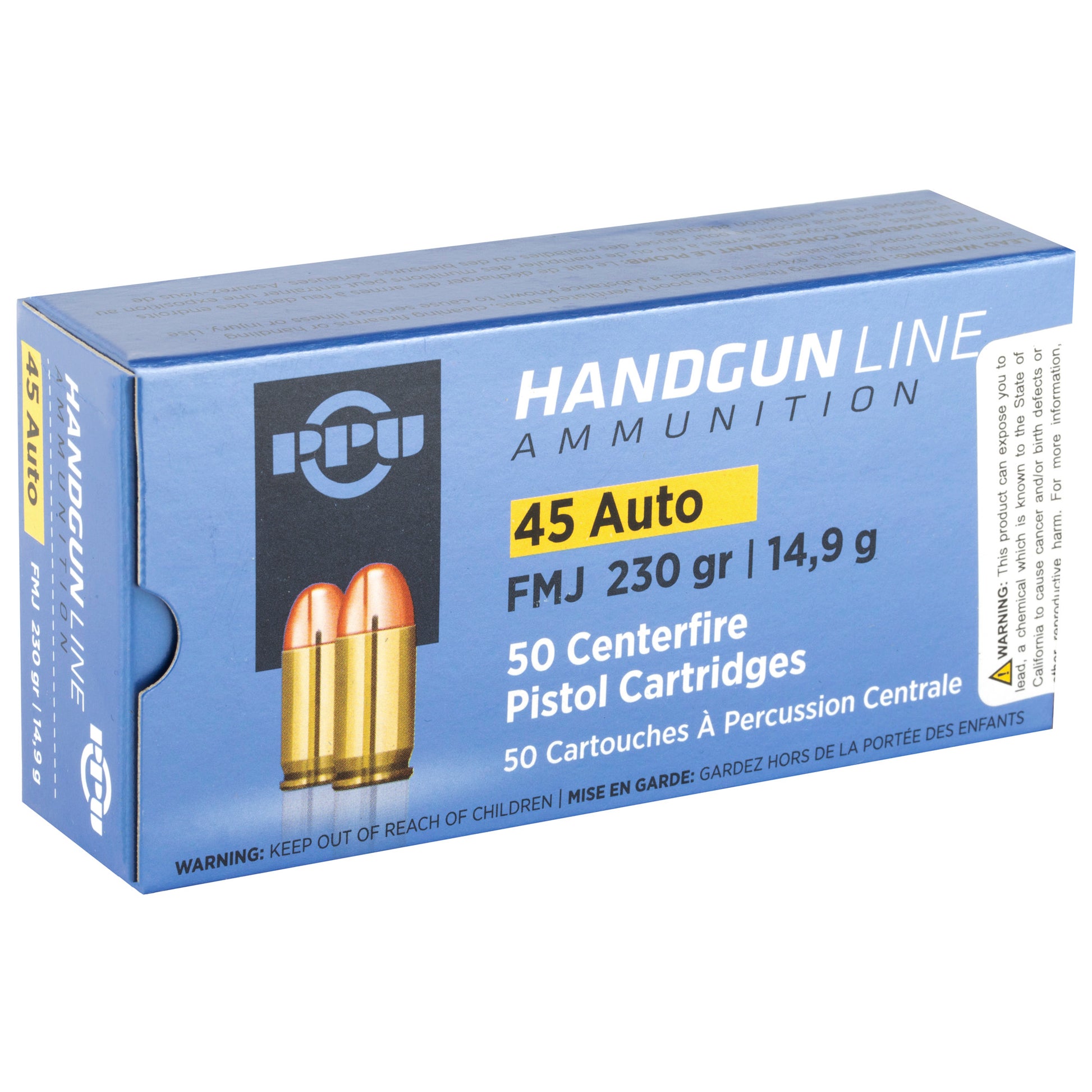 Prvi Partizan PPU 45ACP Full Metal Jacket Ammunition - 230 Grain, 50 Rounds per Box