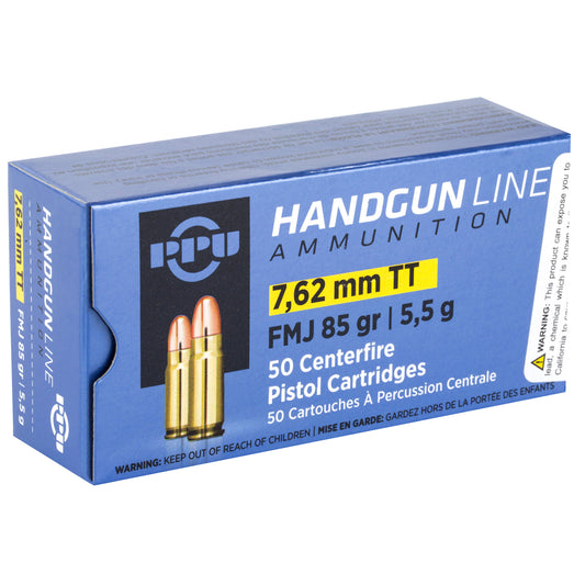 Prvi Partizan PPU 7.62x25 Tokarev FMJ 85-Grain Pistol Ammunition (50 Rounds per Box)