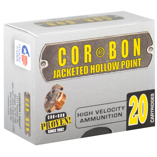 Corbon Ammo 9125 9mm Plus P 125-Grain JHP Self Defense Ammunition, 20 Rounds per Box