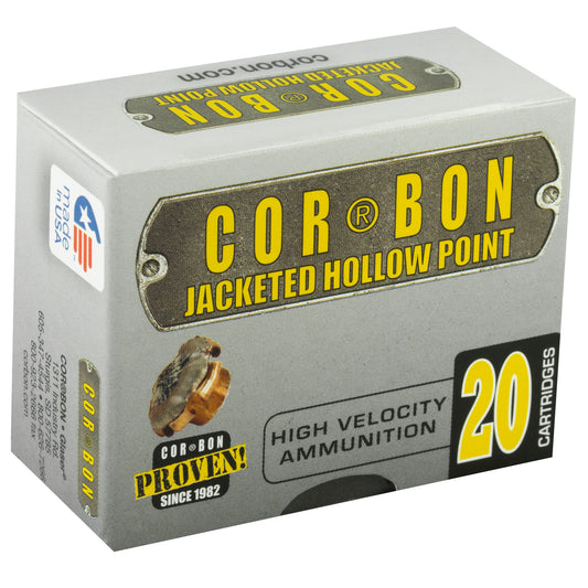 Corbon Ammo 380 ACP 90-Grain JHP Self Defense Ammunition - Pack of 20
