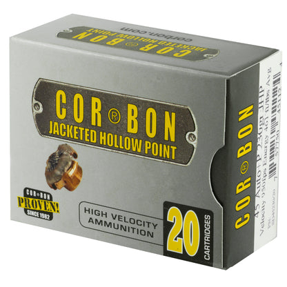 Corbon Ammo COR45230 45 ACP +P 230-Grain Jacketed Hollow Point Ammunition - Self Defense