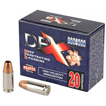 Corbon Ammo DPX 9mm +P 115 Grain Deep Penetrating X Bullet, Box of 20