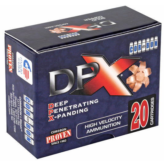 Corbon Ammo DPX 9mm +P 115 Grain Deep Penetrating X Bullet, Box of 20