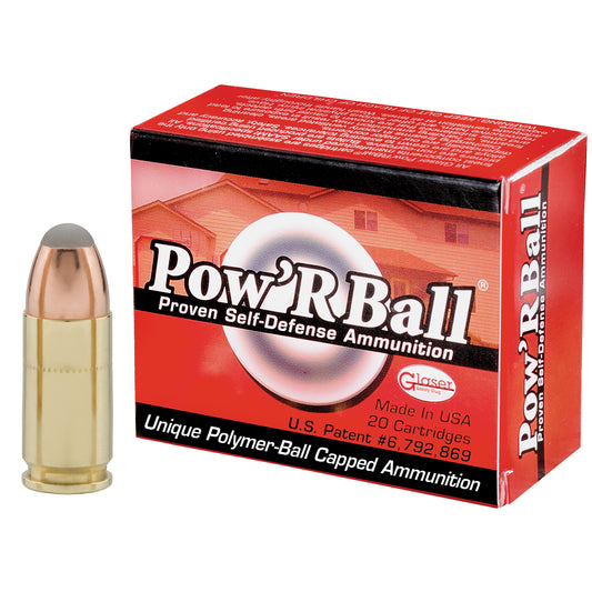 Corbon Ammo Pow'rBall 9mm +P 100 Grain Polymer Tip Ammunition * 20 Rounds per Box, 500 per Case
