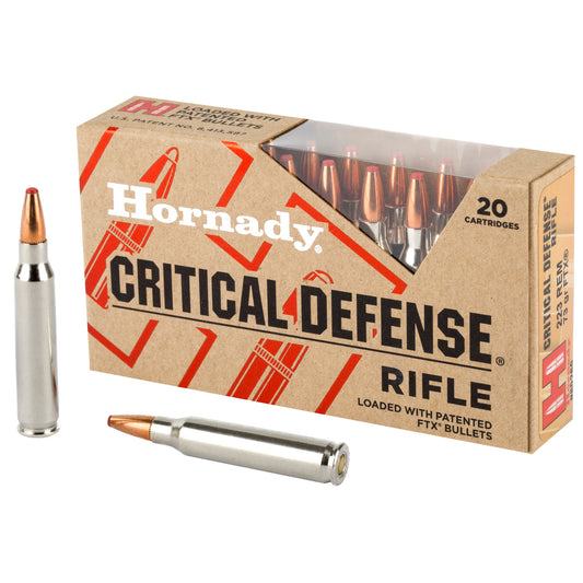 Hornady Critical Defense Rifle Ammunition - 223 Remington, 73 Grain FlexTip, 20 Rounds per Box