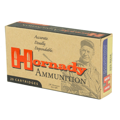 Hornady 223 Remington 75 Grain BTHP Match Ammunition - Precision Boat Tail Hollow Point