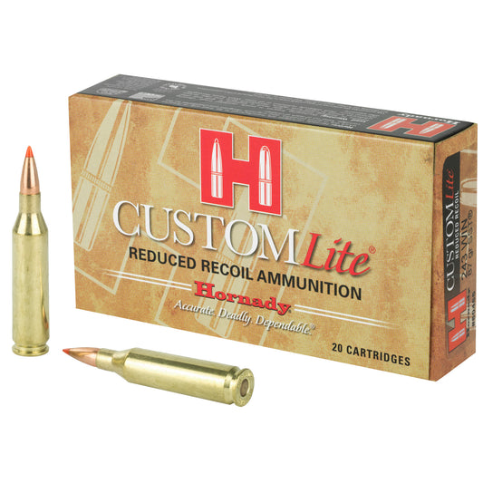 Hornady Custom Lite .243 Winchester 87 Grain SST Ammunition - Reduced Recoil, 20 Rounds per Box