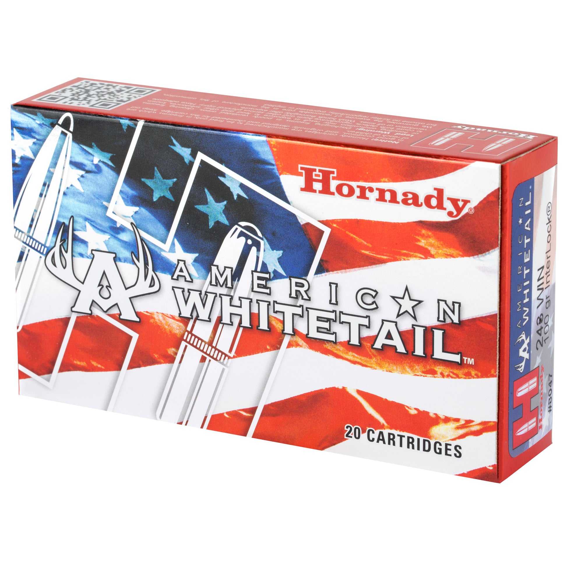 Hornady American Whitetail 243 Winchester 100 Grain InterLock Rifle Ammunition * 20 Rounds