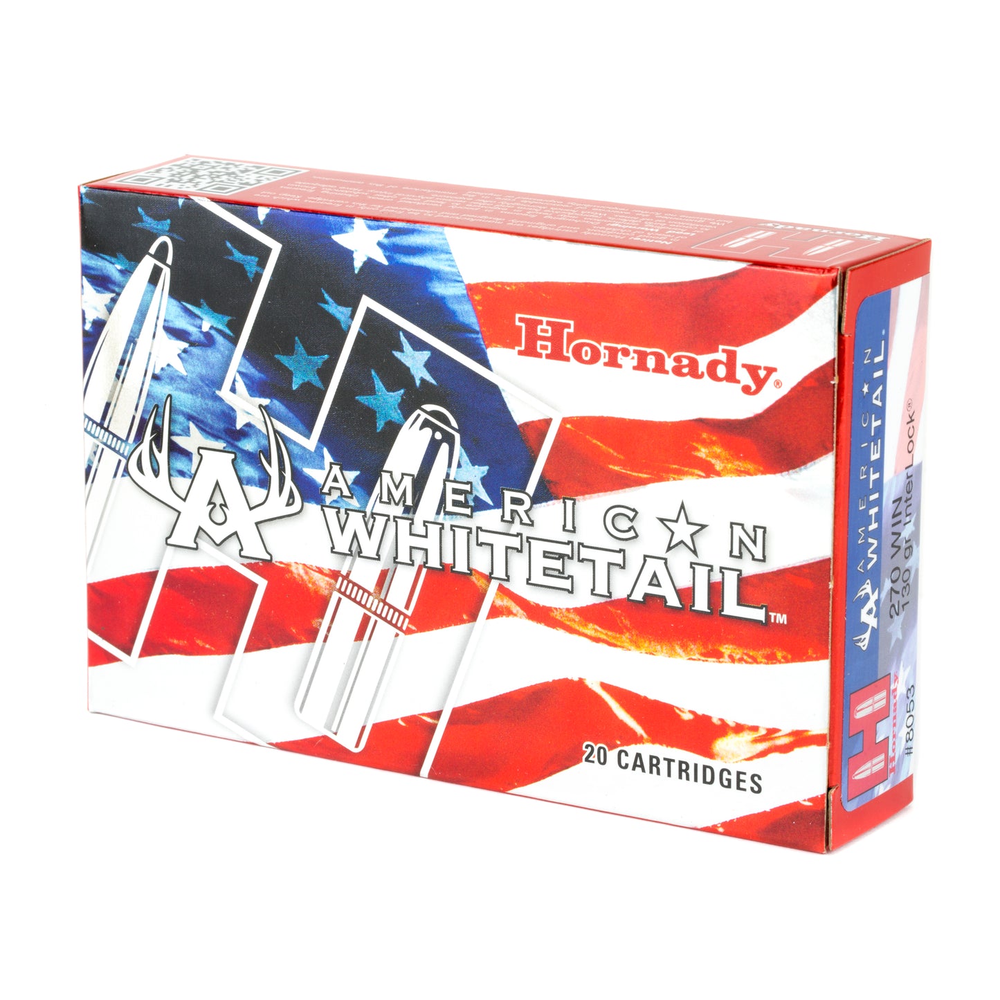 Hornady American Whitetail .270 Winchester 130-Grain InterLock Ammunition * 20 Rounds per Box