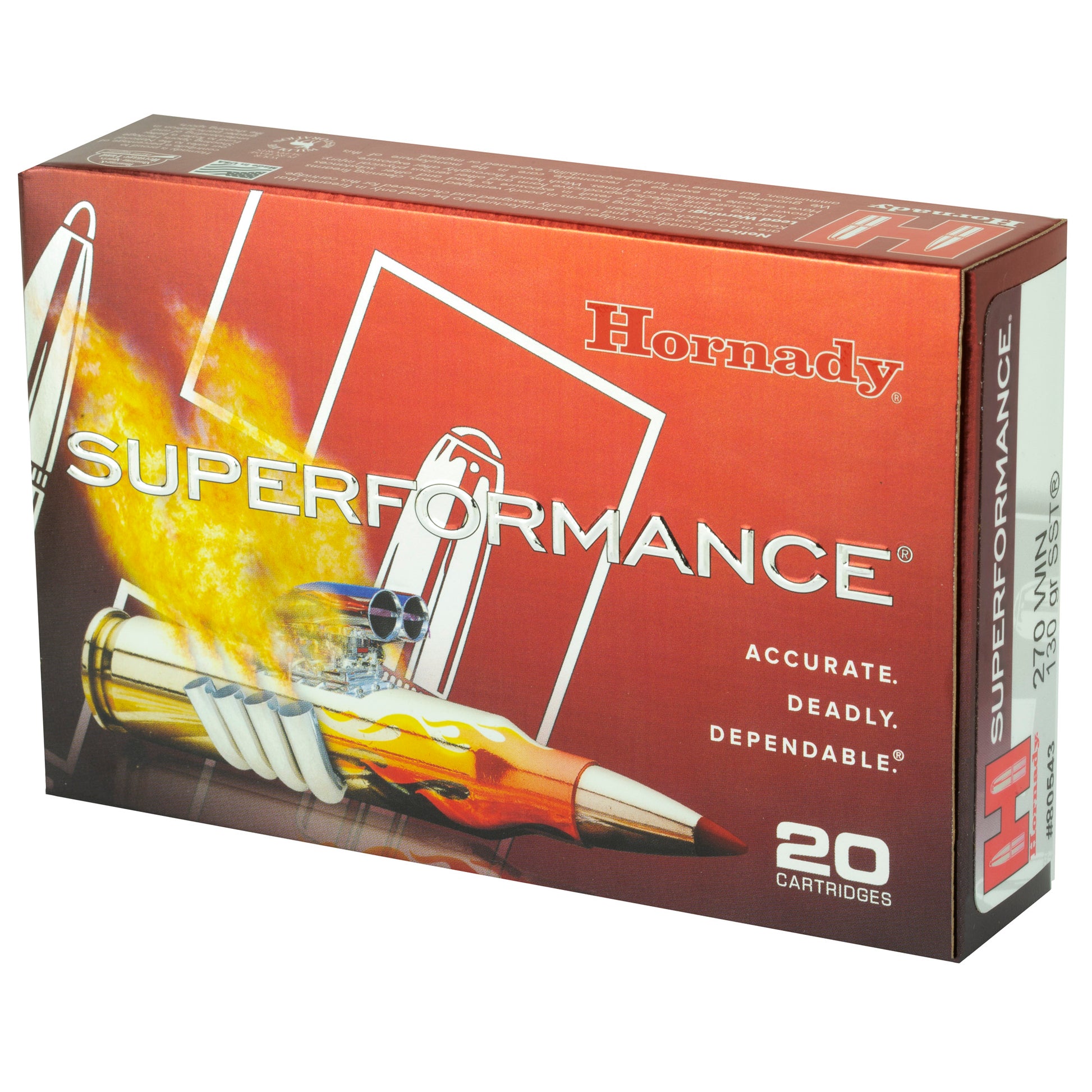 Hornady Superformance SST 130-Grain 270 Winchester Ammunition (20 Rounds per Box)