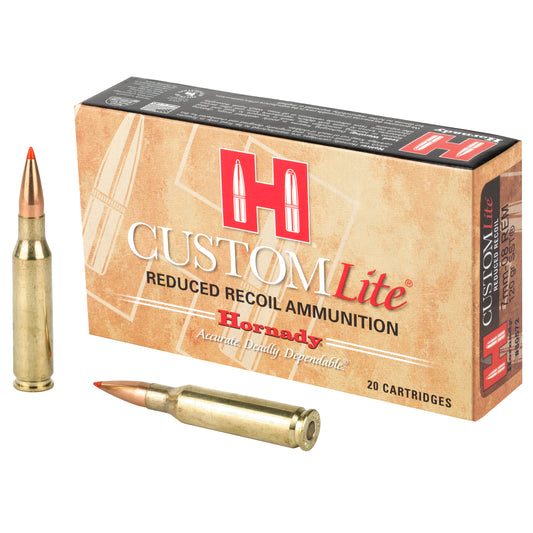 Hornady Custom Lite 7mm-08 Remington 120 Grain SST Ammunition - Reduced Recoil, 20 Rounds per Box