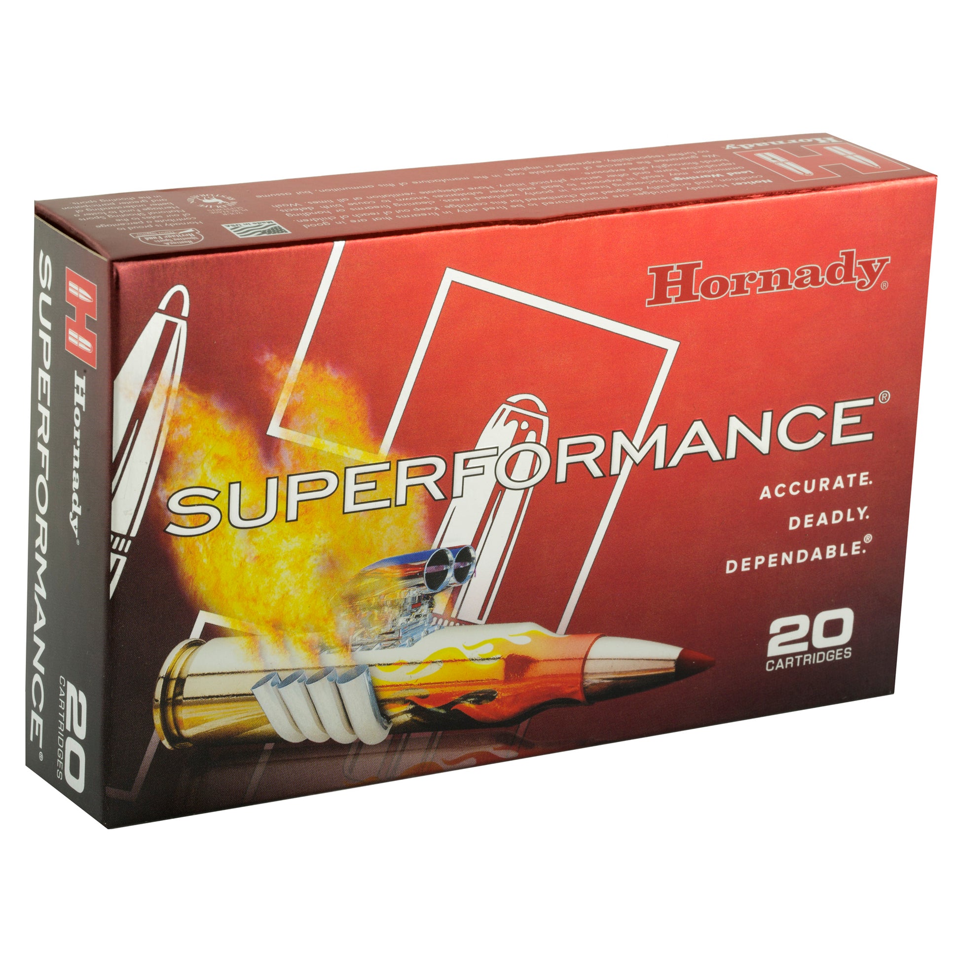 Hornady Superformance SST 7mm Remington 139-Grain Rifle Ammunition - High-Performance Load for Hunting and Precision Shooting