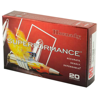 Hornady Superformance SST 7mm Remington 139-Grain Rifle Ammunition - High-Performance Load for Hunting and Precision Shooting