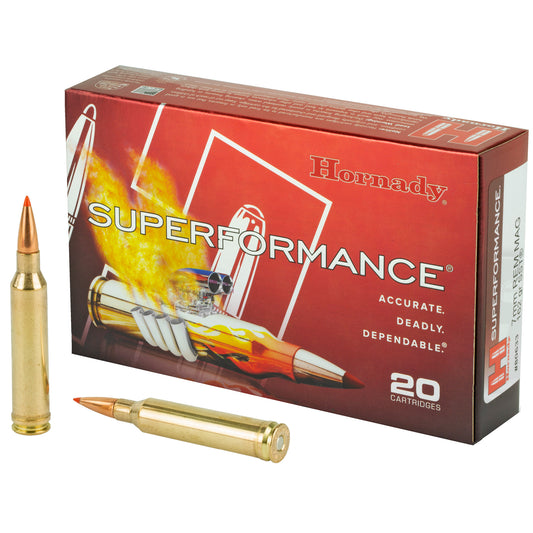 Hornady Superformance SST 7mm Remington Magnum Ammo - 162 Grain, Box of 20