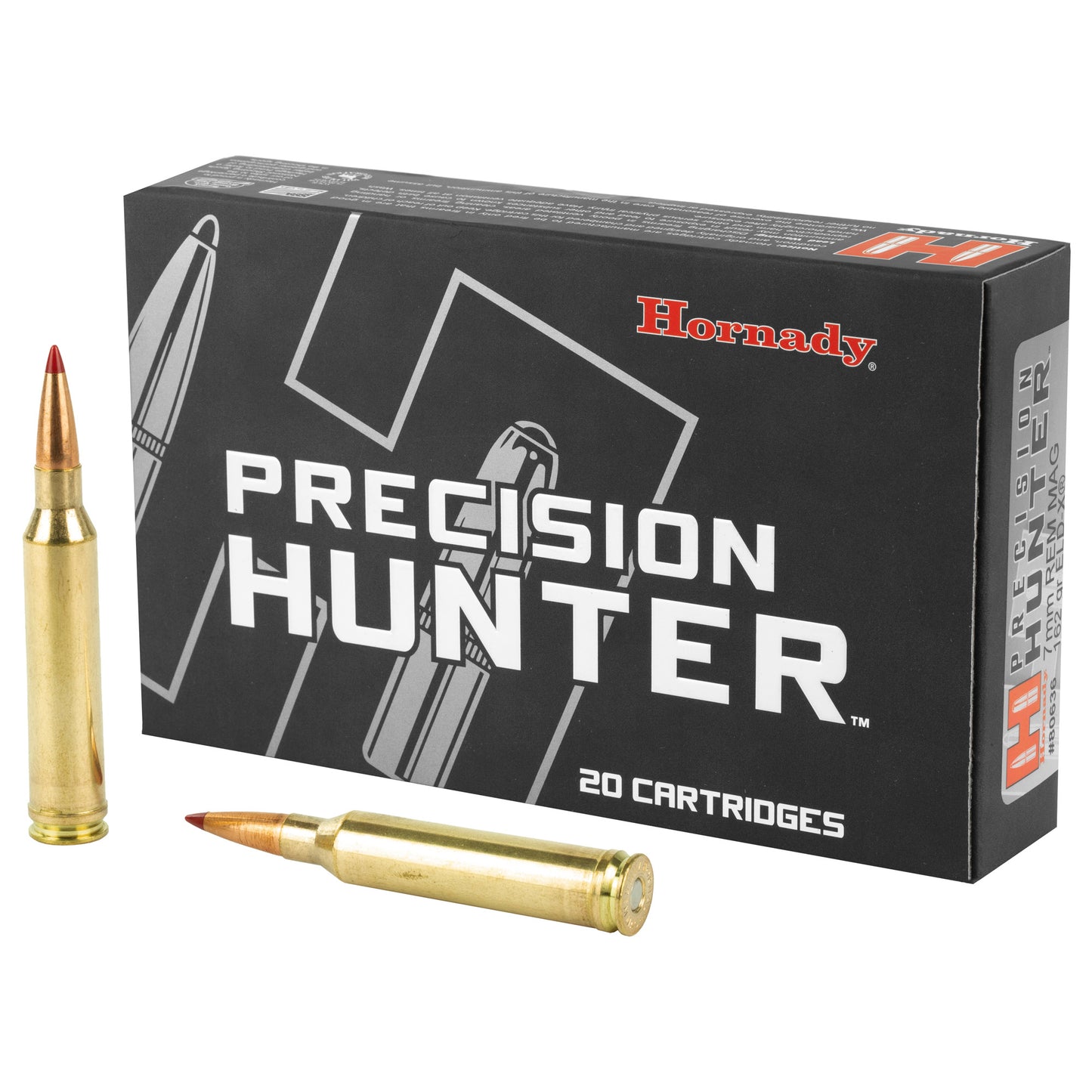 Hornady Precision Hunter 7mm Remington 162 Grain ELD-X Match-Accurate Hunting Ammunition (20 Rounds per Box)