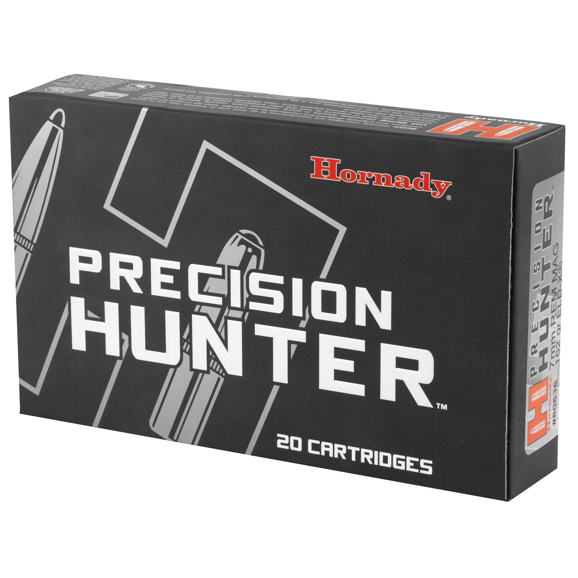 Hornady Precision Hunter 7mm Remington 162 Grain ELD-X Match-Accurate Hunting Ammunition (20 Rounds per Box)