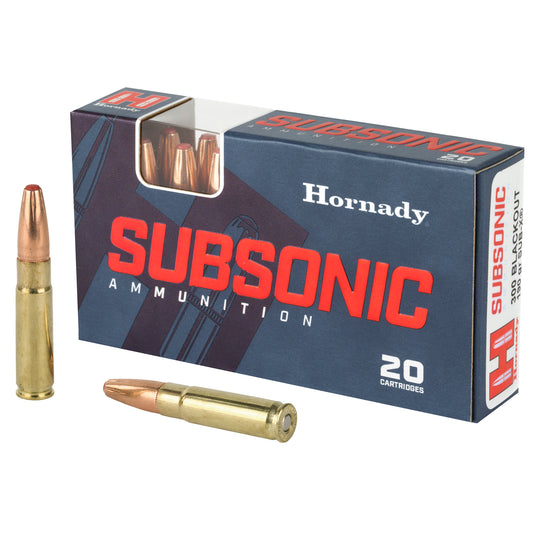 Hornady 300 Blackout Subsonic Ammunition 190 Grain Sub-X * Reliable Low-Velocity Expansion for Suppressed Shooting