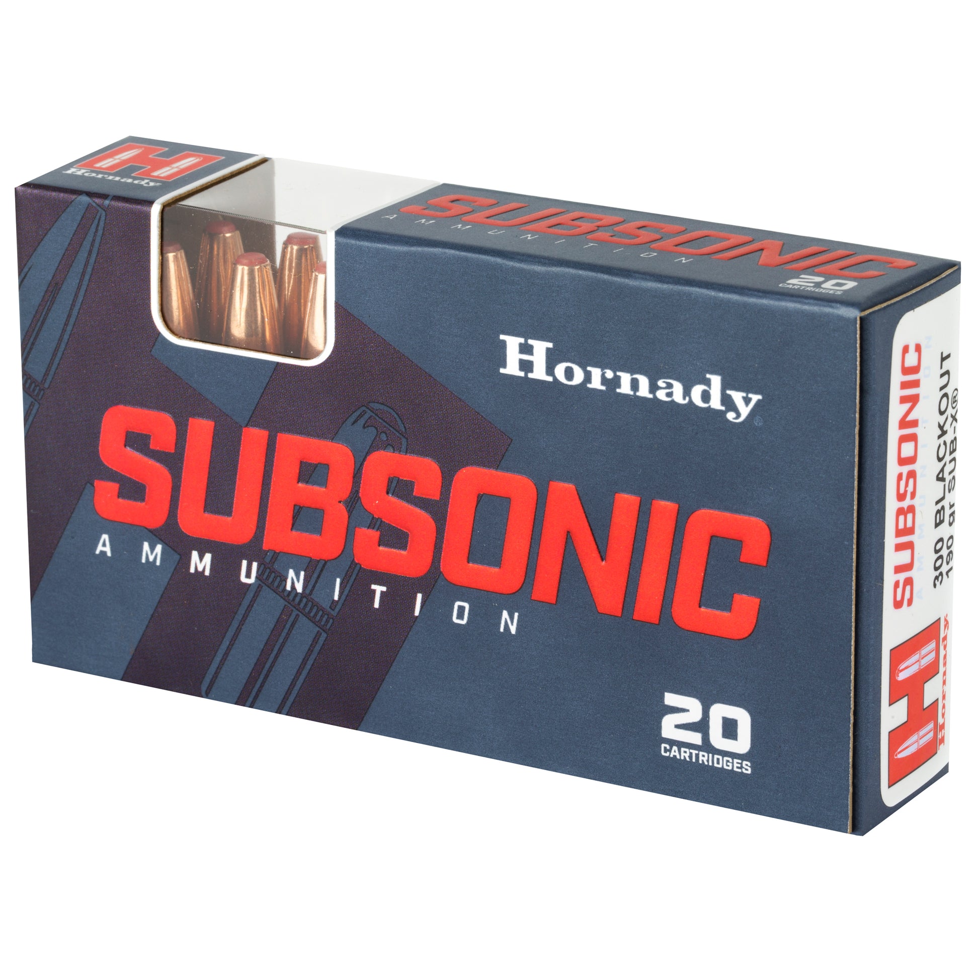 Hornady 300 Blackout Subsonic Ammunition 190 Grain Sub-X * Reliable Low-Velocity Expansion for Suppressed Shooting