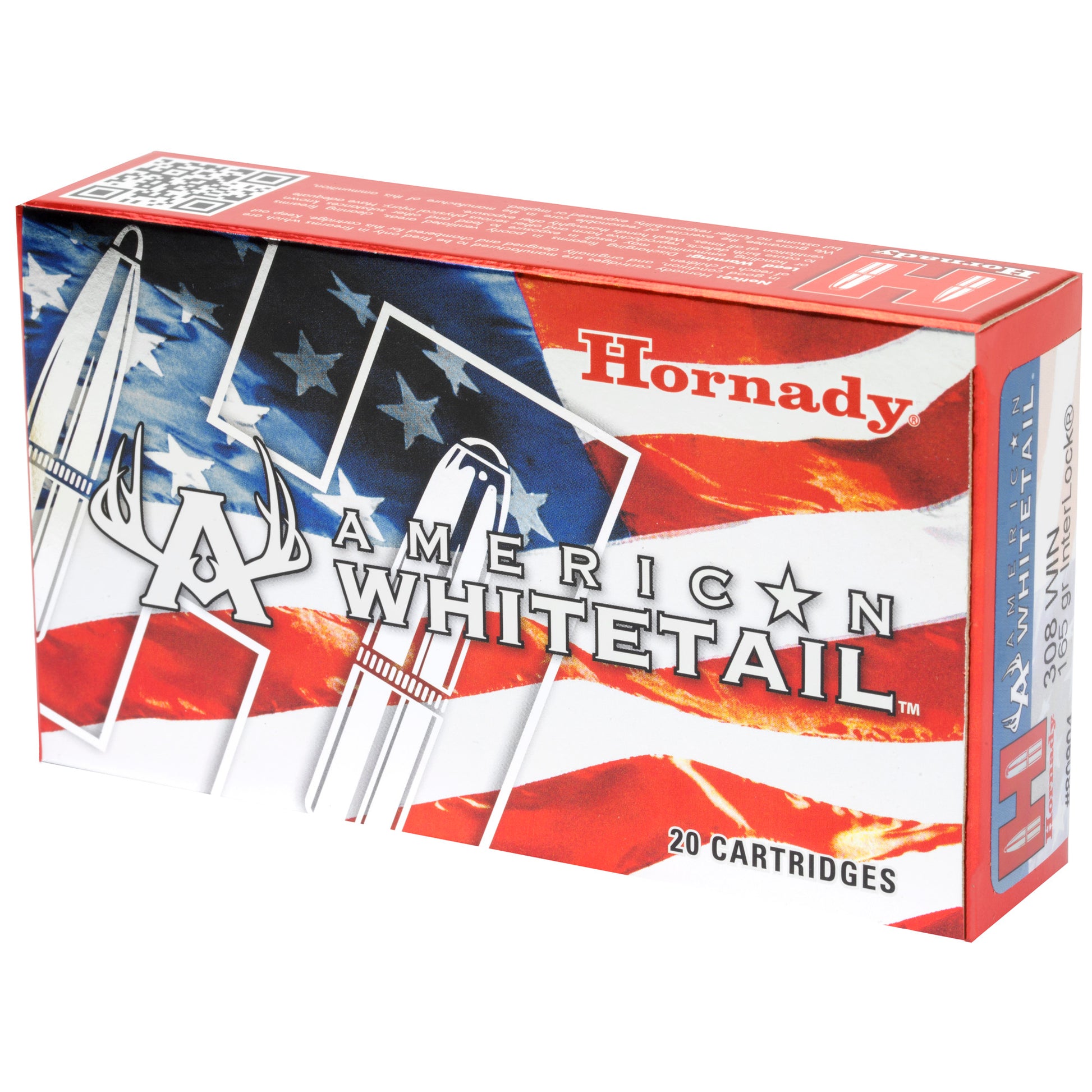 Hornady American Whitetail .308 Winchester 165 Grain InterLock Ammunition - 20 Rounds