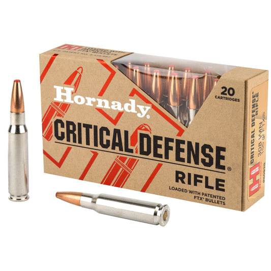 Hornady Critical Defense 308 Winchester 155 Grain Flex Tip Rifle Ammunition (20 Rounds)