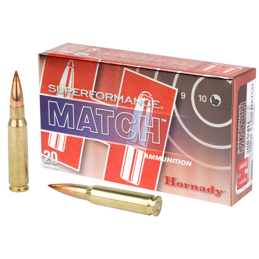 Hornady Superformance Match 308 Winchester 168 Grain ELD Match Ammunition * High-Precision Rifle Ammo for Long-Range Shooting