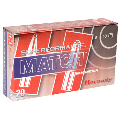 Hornady Superformance Match 308 Winchester 168 Grain ELD Match Ammunition * High-Precision Rifle Ammo for Long-Range Shooting