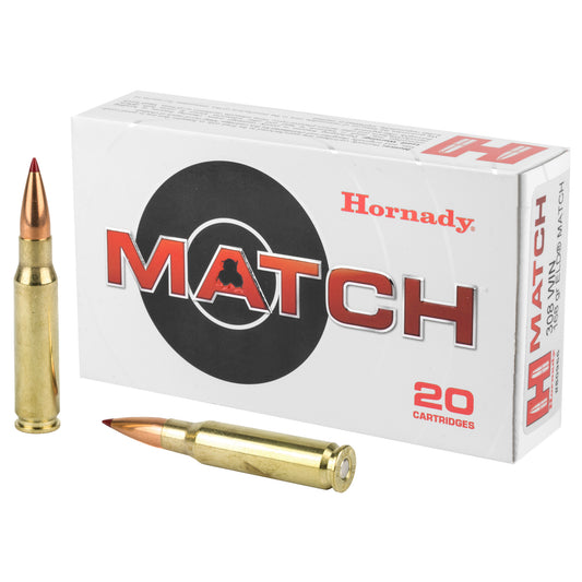 Hornady 308 Winchester 168 Grain ELD Match Rifle Ammunition * Precision Accuracy for Competitive Shooting