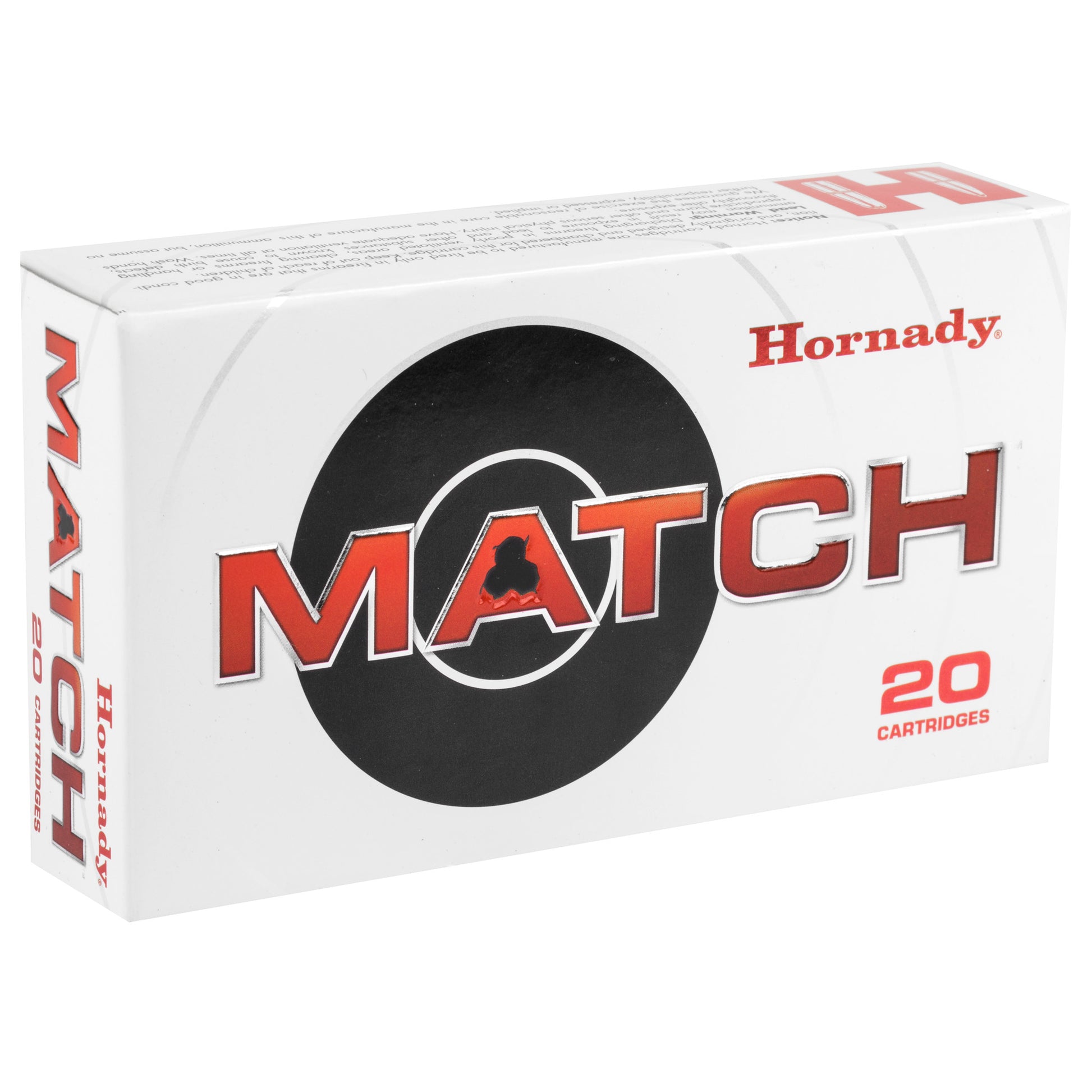 Hornady 308 Winchester 168 Grain ELD Match Rifle Ammunition * Precision Accuracy for Competitive Shooting