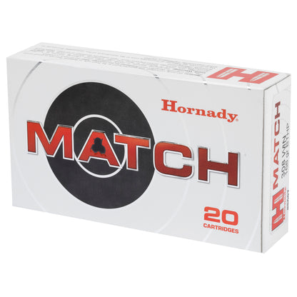 Hornady 308 Winchester 168 Grain BTHP Match Ammunition * Precision Boat Tail Hollow Point Cartridges