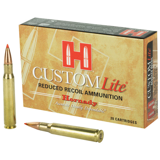 Hornady Custom Lite 30-06 Springfield 125 Grain SST Ammunition - Reduced Recoil for Hunting and Sport Shooting