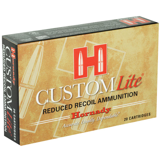 Hornady Custom Lite 30-06 Springfield 125 Grain SST Ammunition - Reduced Recoil for Hunting and Sport Shooting