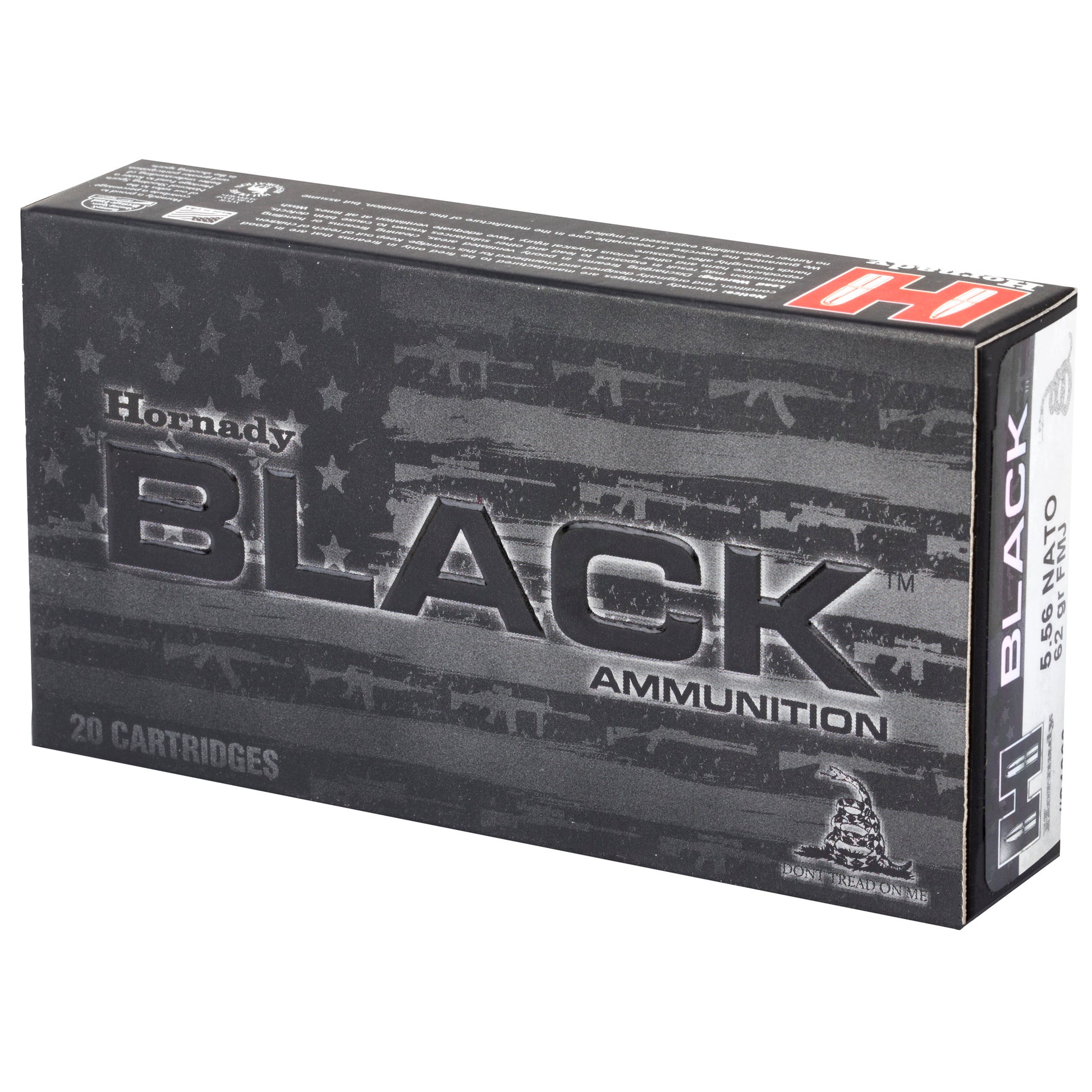 Hornady Black 556 NATO 62 Grain FMJ Ammunition * Reliable Performance for Your Favorite Guns