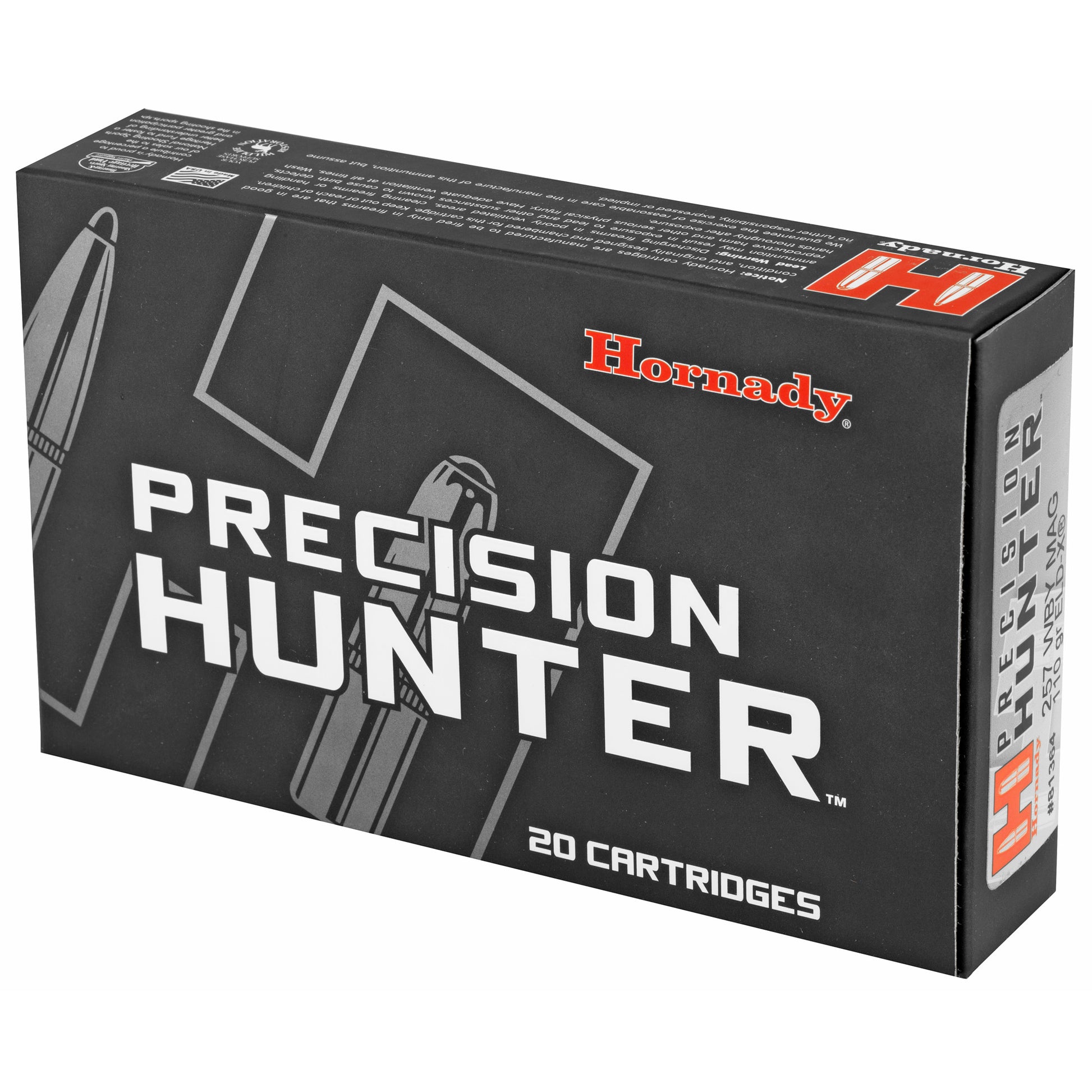 Hornady Precision Hunter ELD-X Bullets for 257 Weatherby Magnum, 110 Grain, 20 Count