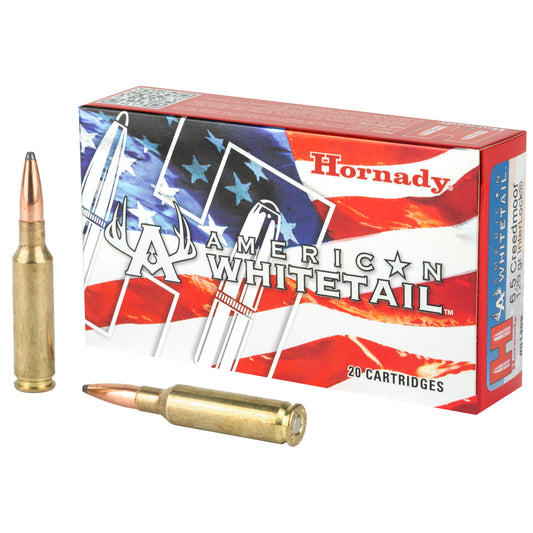 Hornady American Whitetail 6.5 Creedmoor 129 Grain InterLock Centerfire Rifle Ammunition - 20 Rounds