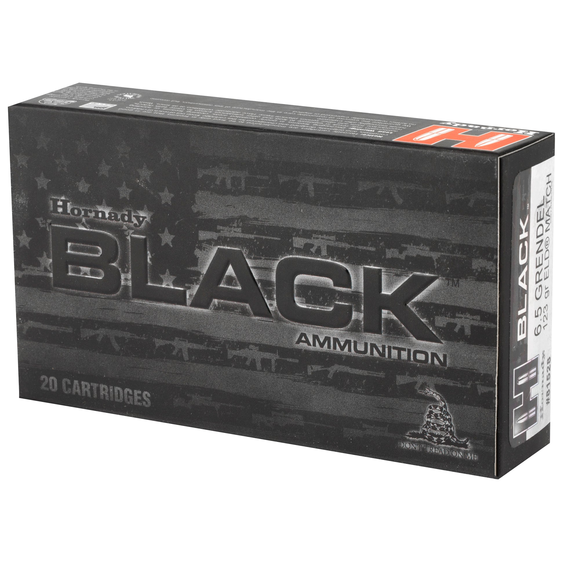 Hornady BLACK 6.5 Grendel ELD Match Ammunition * 123 Grain, Box of 20