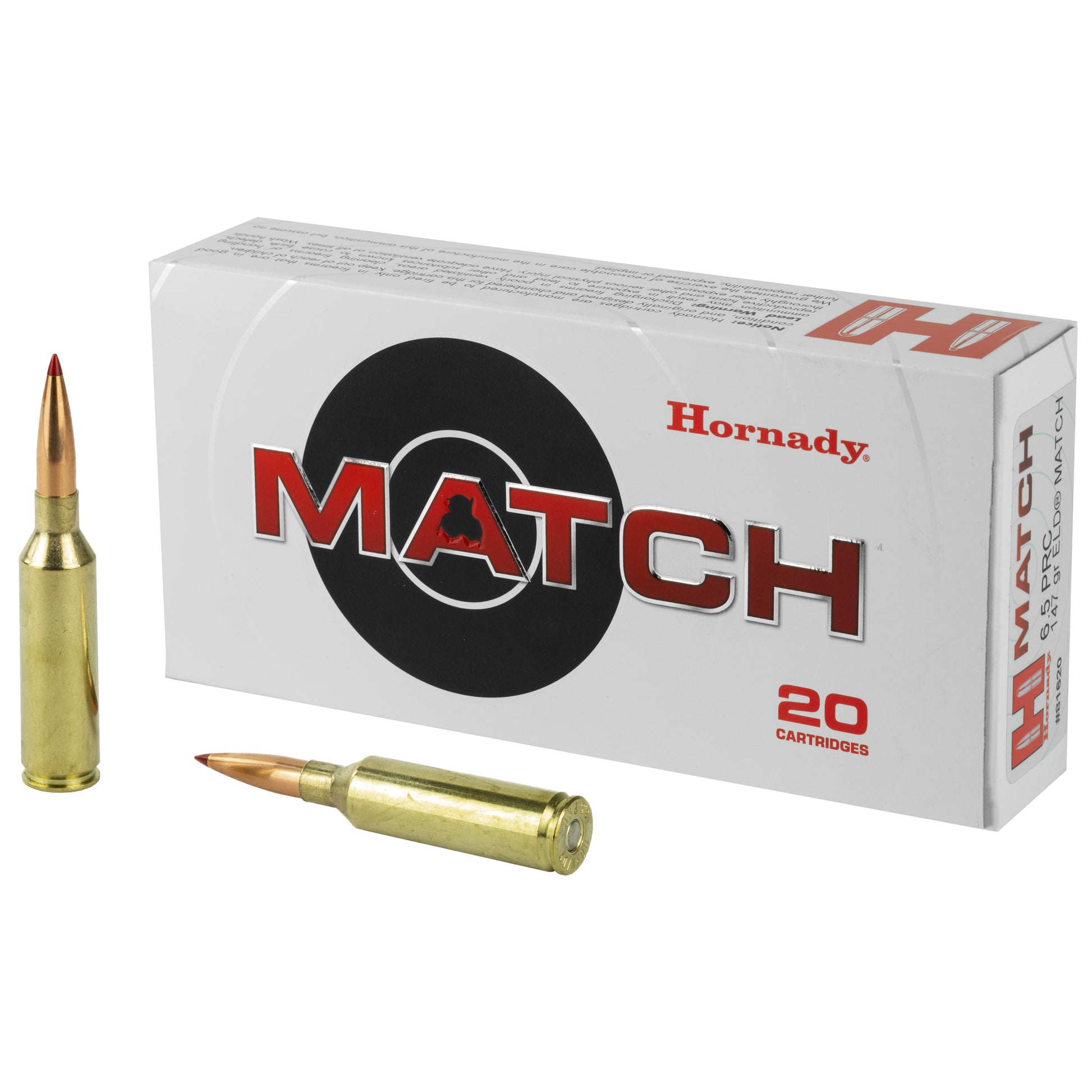 Hornady 6.5 PRC 147 Grain ELD Match Rifle Ammunition - High Accuracy Precision Cartridge
