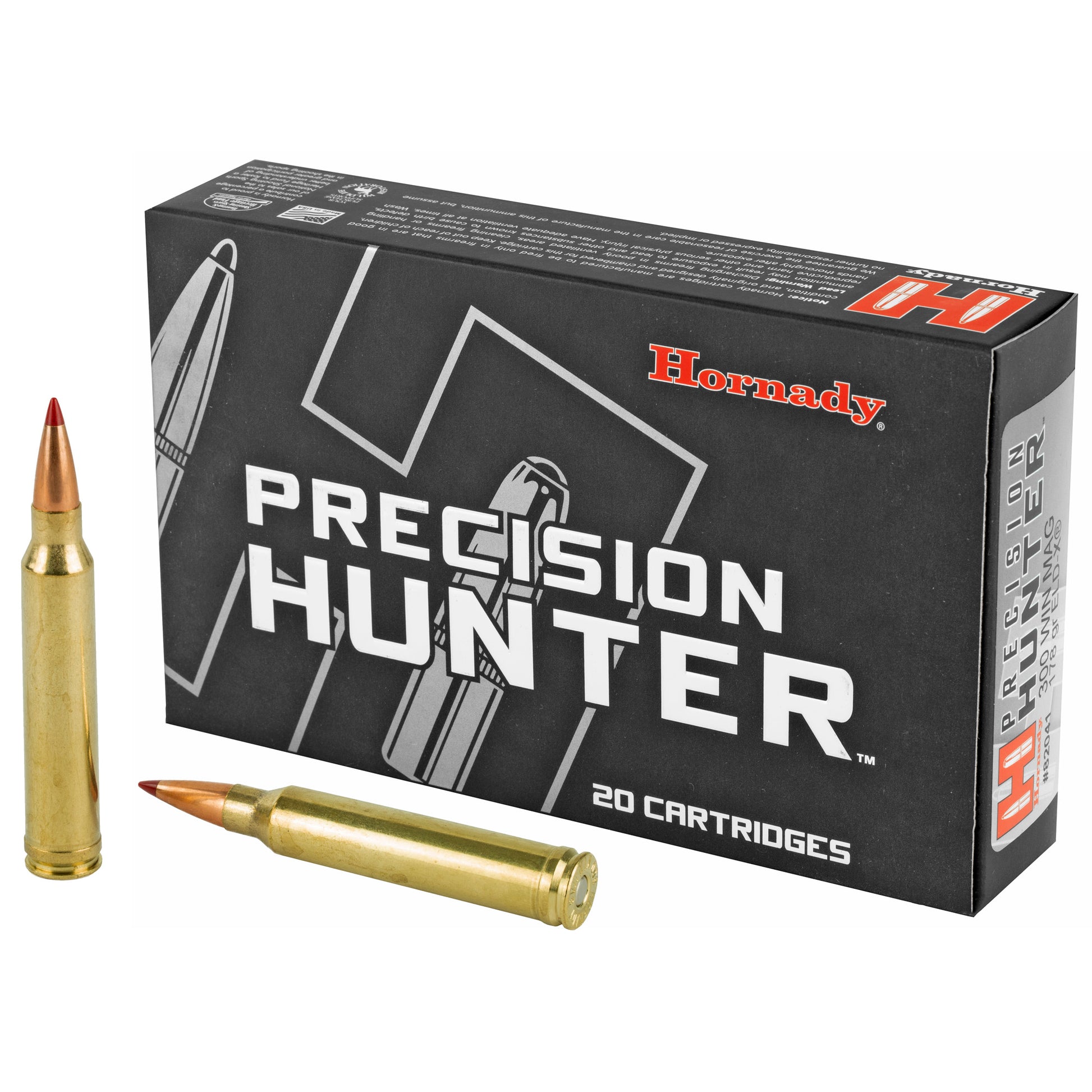 Hornady Precision Hunter ELD-X 300 Winchester Magnum 178-Grain Bullets - 20 Count Box