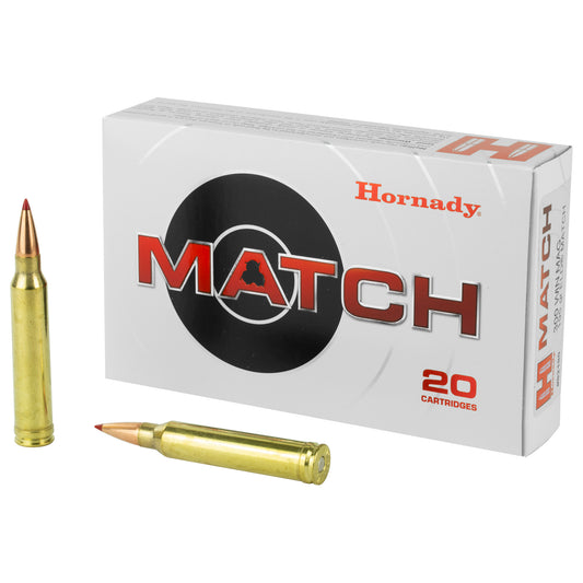 Hornady 300 Winchester Magnum ELD Match Ammo - 195 Grain, Precision Accuracy, 20 Rounds Per Box