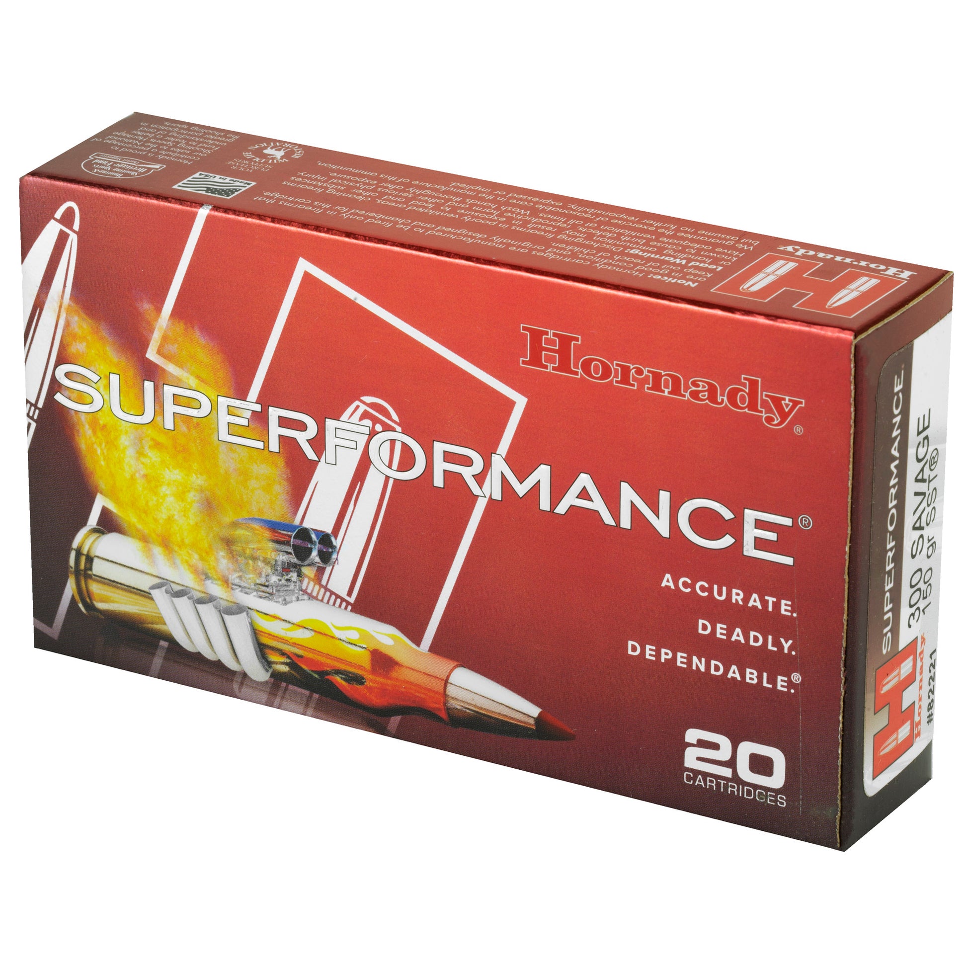 Hornady Superformance SST 150 Grain .300 Savage Ammunition * 20 Rounds Per Box