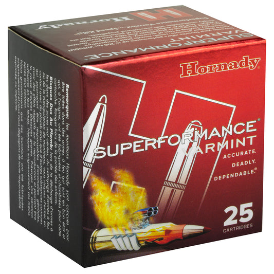 Hornady Superformance Varmint 17 Hornet 20-Grain V-Max Ammunition - 25 Rounds Per Box