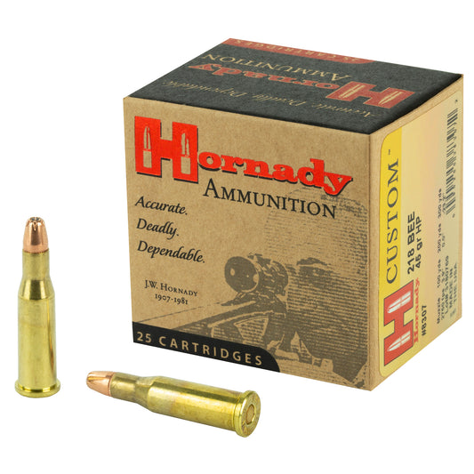 Hornady Custom 218 BEE 45 Grain Hollow Point Ammunition - Box of 25 Rounds