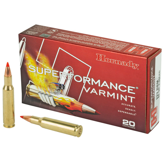 Hornady Superformance Varmint .222 Remington 50 Grain V-Max Bullets - 20 Pack