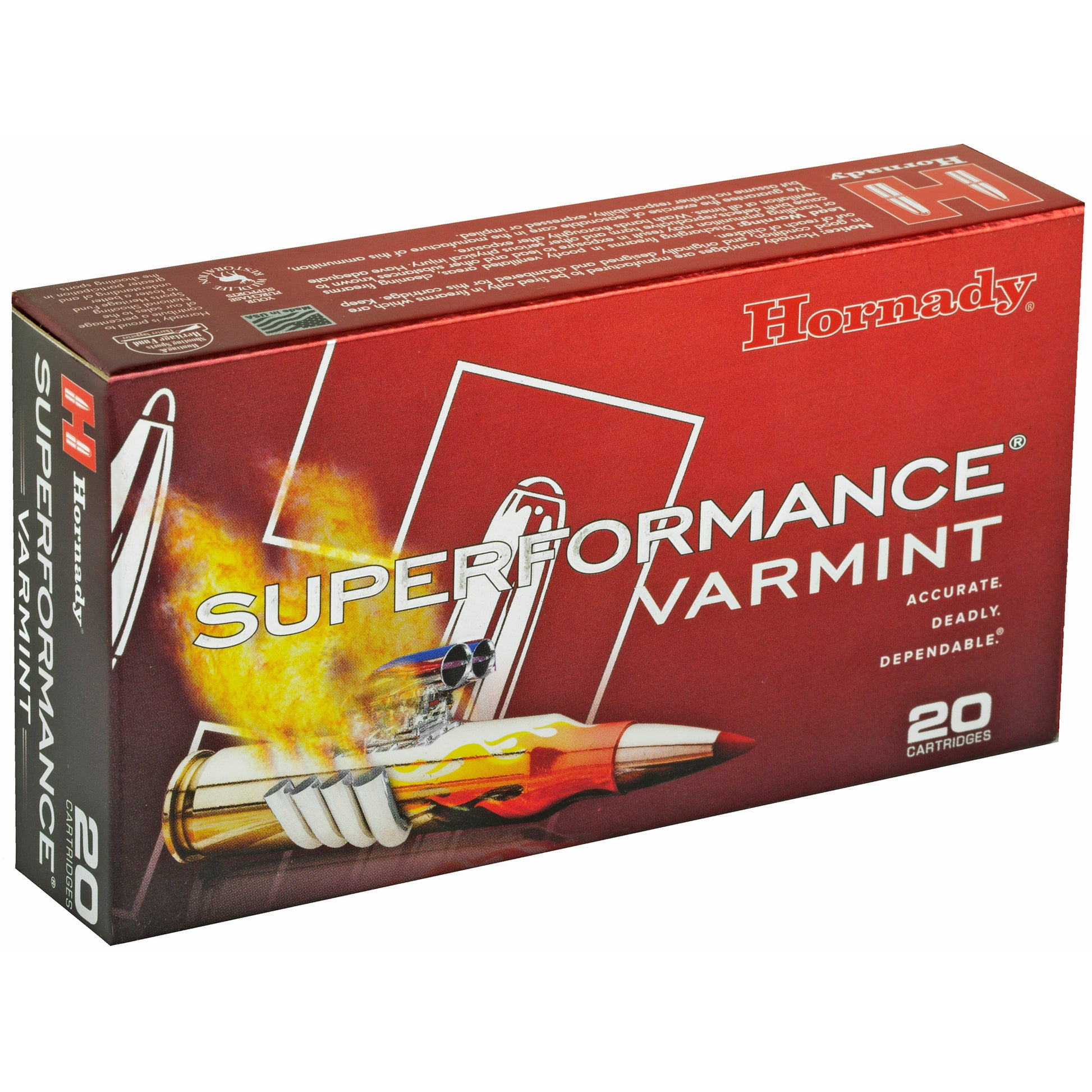 Hornady Superformance Varmint .222 Remington 50 Grain V-Max Bullets - 20 Pack