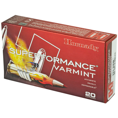 Hornady Superformance Varmint .222 Remington 50 Grain V-Max Bullets - 20 Pack