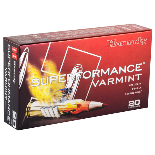 Hornady Superformance Varmint 204 Ruger 40 Grain V-Max Ammunition - High Velocity, Precise and Flattering Trajectory