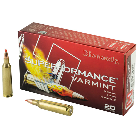 Hornady Superformance Varmint 22-250 Remington 50 Grain V-Max Ammunition - Pack of 20