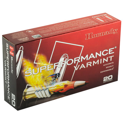 Hornady Superformance Varmint 22-250 Remington 50 Grain V-Max Ammunition - Pack of 20