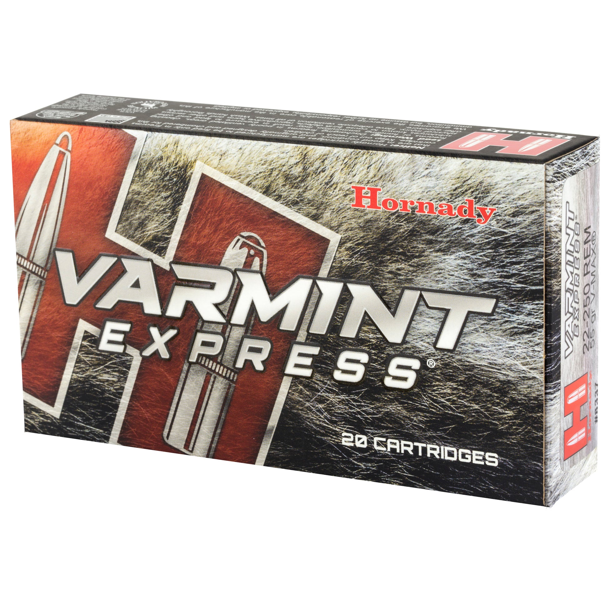 Hornady Varmint Express 22-250 Remington 55-Grain V-Max Ammunition * 20 Rounds Per Box