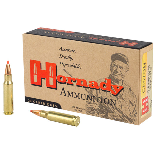 Hornady Custom 6.8mm SPC 120 Grain SST Ammunition * Precision Factory Load for Hunting and Shooting